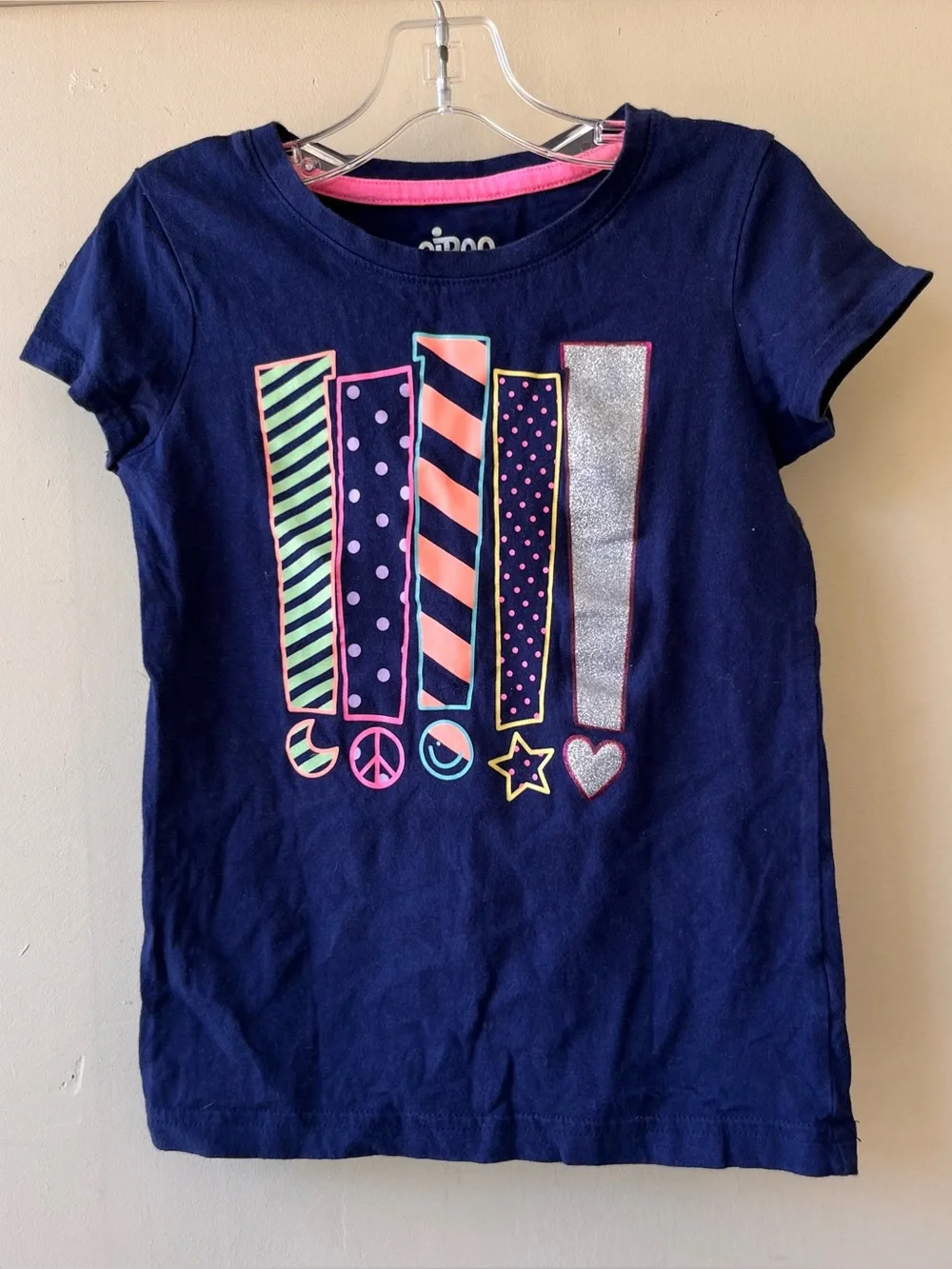 Kids Navy Graphic Tee with Neon Accents - Circo